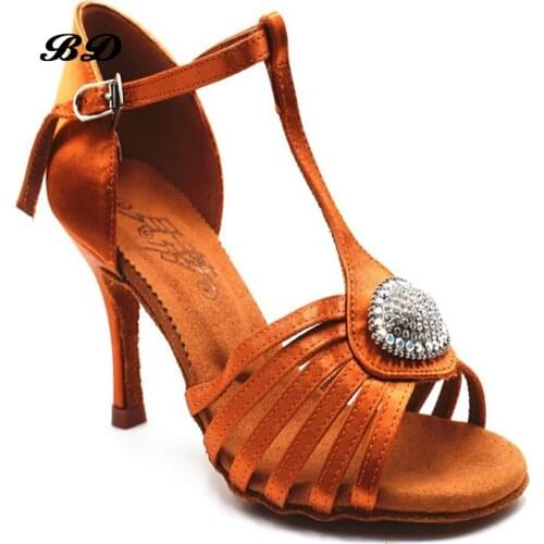 2020 NEW TOP Sneakers Dance Shoes BD Dancing Shoe Latin Dance Shoes Ballroom Women 2338 Big Diamond Professional Rumba HEEL 75MM