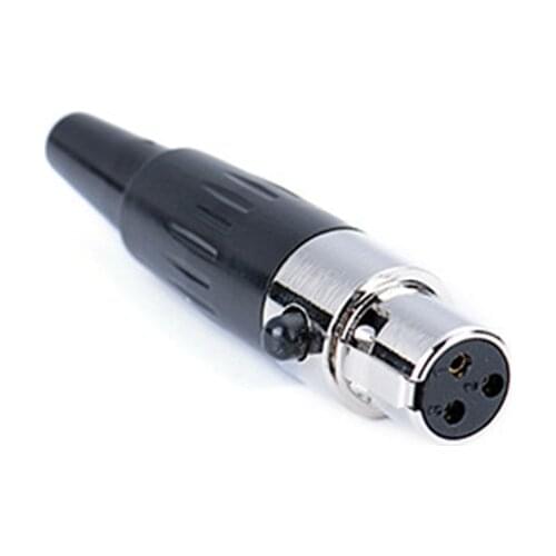 3 Pin Female Plug Small XLR Audio Microphone Connector for MIC Soldering Straight