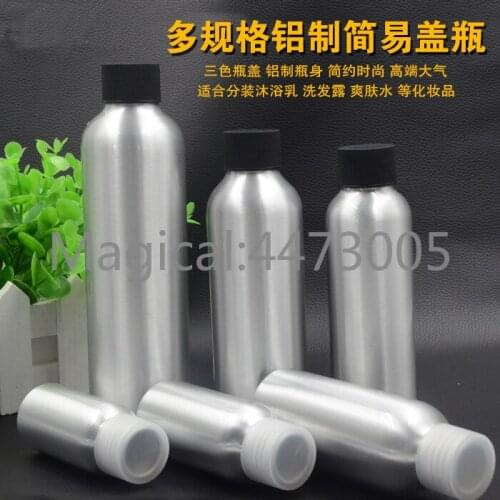 6/12/30/50pcs 30/50/100/120/150/250ml Screw top aluminum bottle Aluminum cover emulsion cream Bottle cosmetic jar Refill Bottles