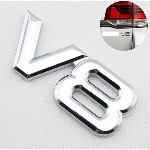 Auto Side Body Chrome Rear Trunk Badge Metal 3D Digital Alphabet Emblem Car Stickers Trim Decal Logo Universal Accessories