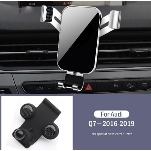 Car Mobile Phone Holder Special Air Vent Mounts Stand GPS Gravity Navigation Bracket For Audi Q7 2016-2019 Car Accessories
