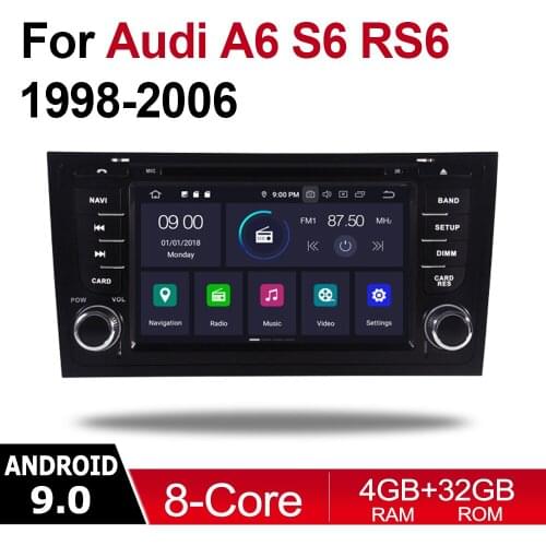Android Car Multimedia player 2 Din WIFI GPS Navigation Autoradio For Audi A6 S6 RS6 4B 4F 1998~2006 MMI touch screen Bluetooth