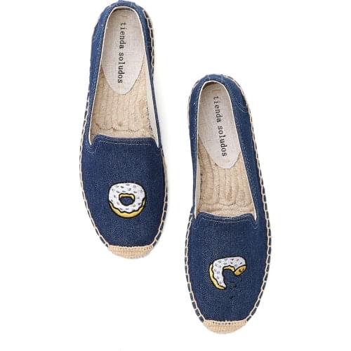 Tienda Soludos Flat Espadrilles For Woman Loafer 2019 Zapatillas Mujer Straw Lips Cute Moccasins Ballets Walking Slip-on Sole