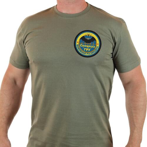 2021 T-shirt military intellige in black 100% cotton MenT-shirts includes front russian shirts