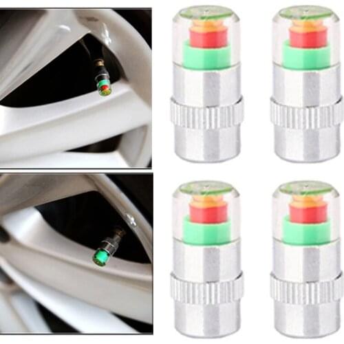 50LC 4pcs Car Tire Pressure Gauge Indicator Alert Monitoring Valves Cap Sensor Tyre Pressure Monitor