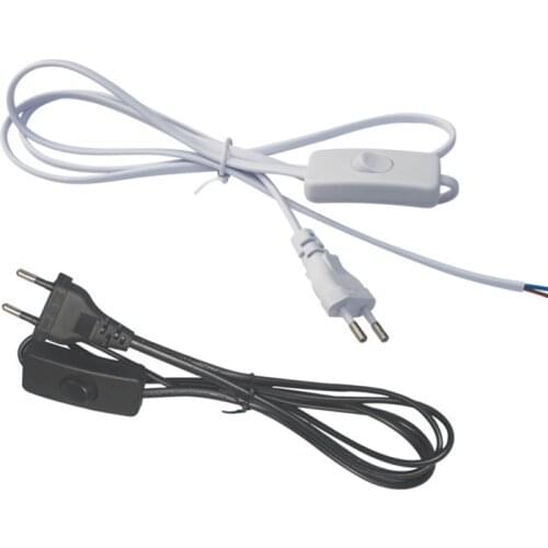 1.8M Switch on line Cable On Off Power Cord For LED Lamp with Button switch EU Plug Light Switching Wire Extension