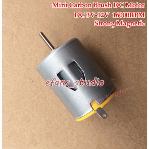DC 3V-12V 6V Strong Magnetic Mini 280 Carbon Brush Motor DIY Toy Car Hobby Model