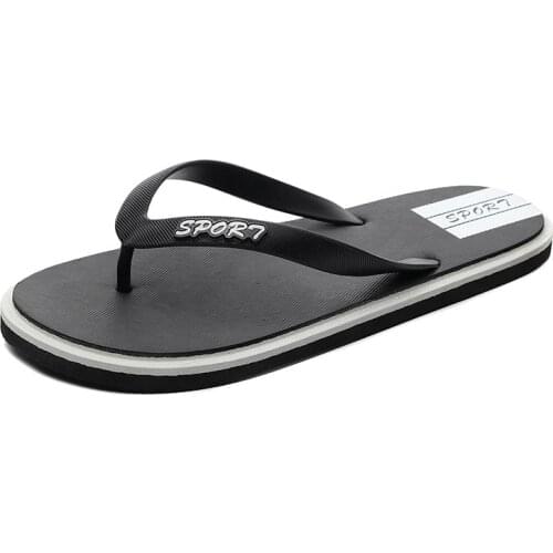 2021 Summer New Concise Male Flip Flops Pinch Foot Mixed Colors High-quality Slippers Breathable Non-slip for Outside Beach