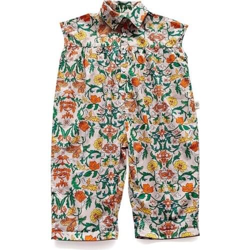 New fashion childrens clothing baby girl strap cotton jumpsuit toddler jumpsuit harem trousers loose summer clothes