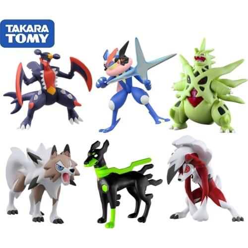 Genuine TOMY Pokemon Harmander Eevees Bulbasaur Squirtle Cubone Sobble Zeraora Psyduck Blastoise Pokemones Action Figure Toys