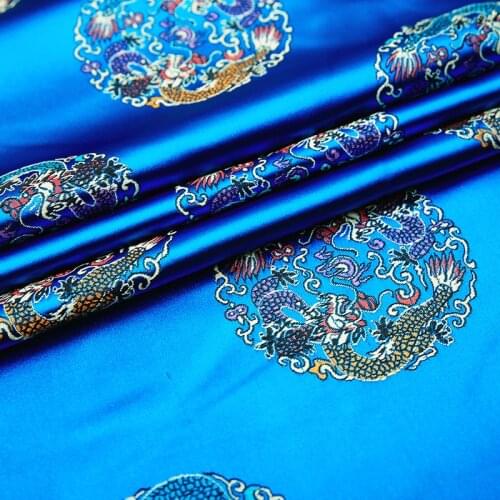 Brocade silk fabric flower fabric nylon fabrics for sewing material for dress textile fabric