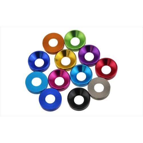 Aluminum alloy washer Colorful for flat head Countersunk head screw bolt washer M2 M2.5 M3 M4 M5 washer model