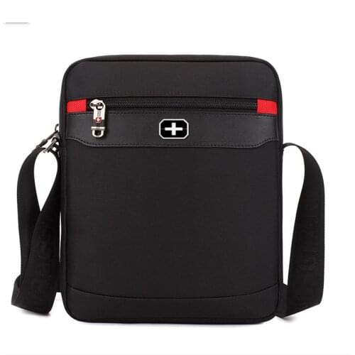 Crossbody Bags for Men Vintage Oxford Black Swiss Bags Mens Shoulder Bag Man Waterproof Messenger