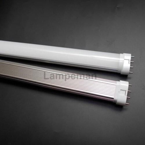 LED 2G11 Lamp Milky White / Transparent LED PL Tube Bulb Lights Clear real power 10w 12w 15w 20w 22W SMD 2835 2100-2300lm