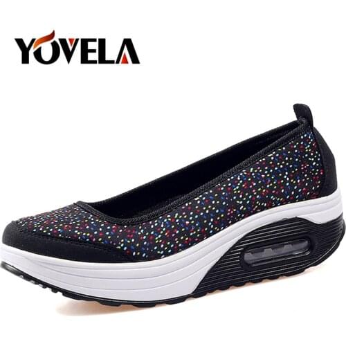 Spring Women Flats Shoes Platform Sneakers Fashion Casual Shake Shoes Ladies Loafers Damping Thick-soled Shoes Women Creepers