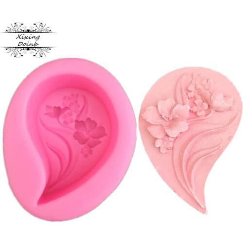 Xixing Flower shaped cake mold silica gel soft sugar mold cake decoration tool DIY baking mold soap plaster mold