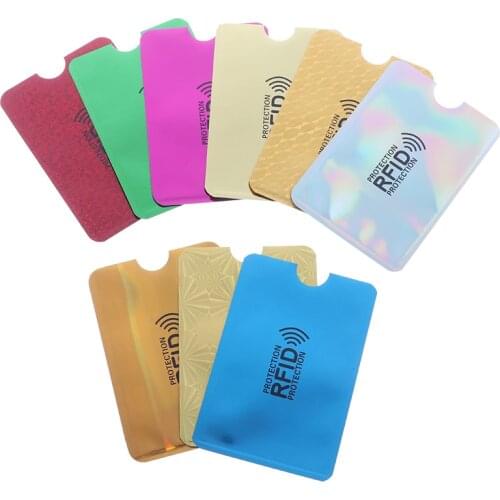 10PCS Unisex Protection Shielding Bag Aluminum Foil RFID Bank Card Case NFC Anti-Theft Card Holder Anti-degaussing Card Holder