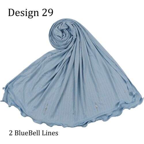 Dubai Roma Lined jersey hijab with colored lines easy to wear muslim fashionable solid color scarf women hijab instant shawls