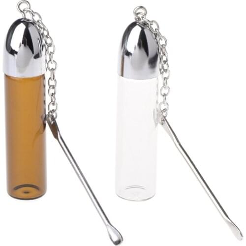 ZLROWR Random Color Box Storage Dispenser Pill Case Snuff Bottle With Metal Spoon