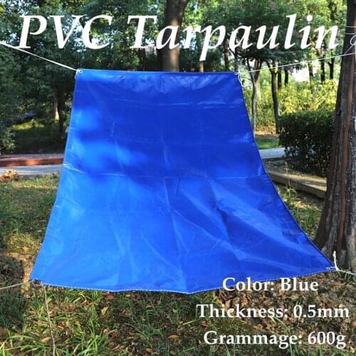 0.5mm Thicken Blue PVC Tarpaulin Flame Retardant Rainproof Tarp Garden Plant Balcony Cover Anti-flaming Cloth Forest Fireproof