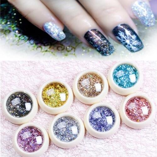 1pcs Iridescent Nails Glitter Flake 8 Colors Irregular-Designs Flake Sequins Holographic Nail Art Flakes Glitter Tips Decoration