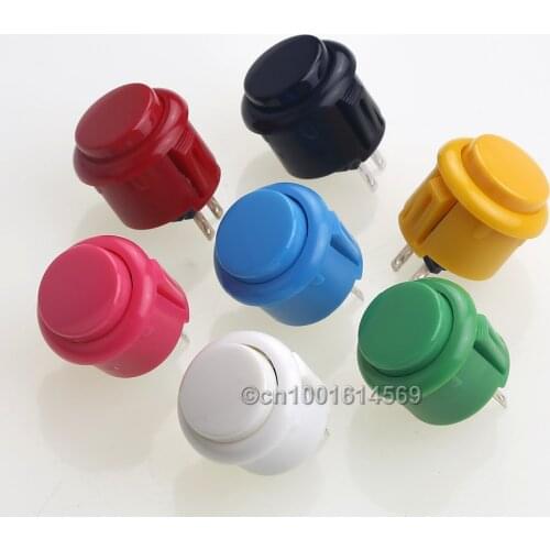 20pcs Copy Sanwa 24mm OBSF-24 Button Push Button Switch High Quality Push Button For DIY Arcade Game Machine & Raspberry Pi 3 3B