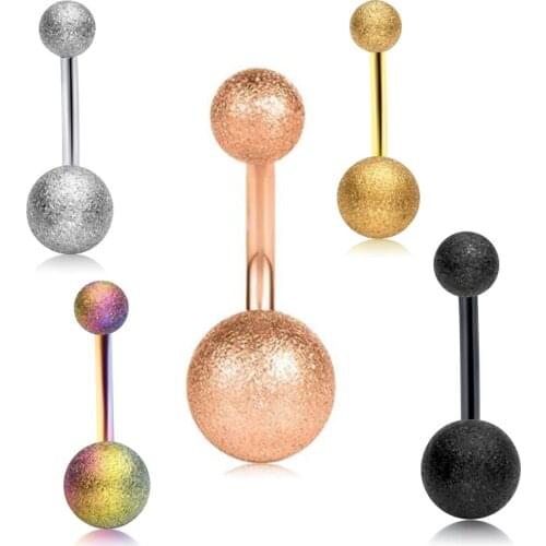2019 new Belly Button Ring Surgical Steel 14 Gauge Navel Bar Piercing Rings Cartilage Earring Body Jewelry 5 Colors 100/200pcs