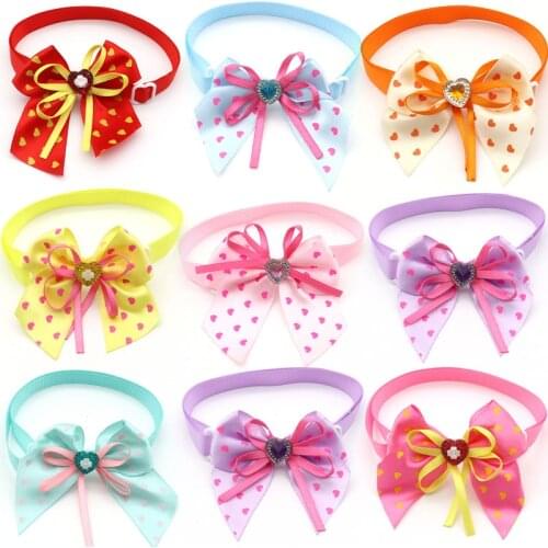 50/100 Pc Pet Grooming Dog Accessories Valentines Day Pets Dog Accessories For Small Medium Dog Bow Ties Necktie Pet Supplies
