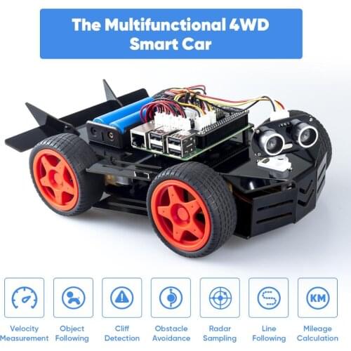 SunFounder Raspberry Pi Car Robot Kit for the Raspberry Pi 4B and 3 model B+ 3B Electronic DIY Robot