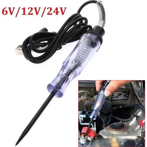 Car Voltage Circuit Tester DC 6V 12V 24V Copper Auto Car Diagnostic Tools Voltage Test Pen Detector Probe Light System Test