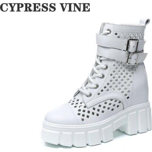 Cypress Vine Women Chelsea Anckle Boot Split Leather For Summer Platform Round Toe Pu Outsole Comfortable By Handmade Size34-39