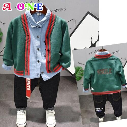 Spring Autumn boys baby Sweater kids jacket children clothes toddler rose letter embroidery kids sweater top 2 to 7 yrs