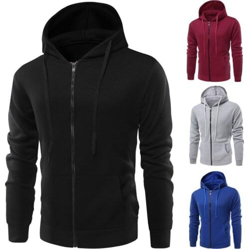 DINGHAN Men's Zip Hoodies