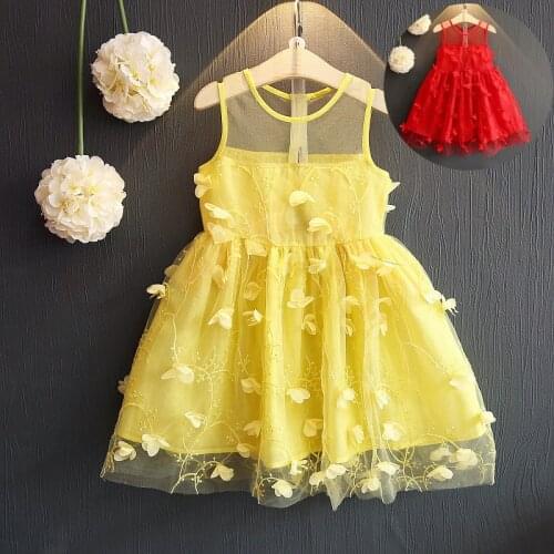 Elegant Flower Girls Dress 2021 Summer New Baby Girl Dresses Wedding Party Princess Dress Casual Kids Clothes Childrens Vestido