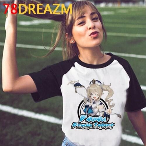 Genshin Impact top tees t shirt women grunge couple clothes vintage aesthetic top tees