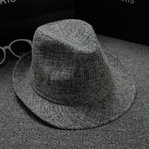 GBCNYIER Big Size Fedoras 60cm Big Head Hat Unisex Fashion Solid Color Top Hat Casual Male And Female Jazz Hat Linen Cool