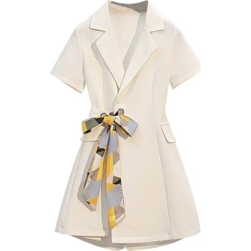 Bandage Women Shorts Sets Summer New Solid Blazer Coats and Wide Leg Shorts Elegant Office Lady Clothing Suits Top Quality