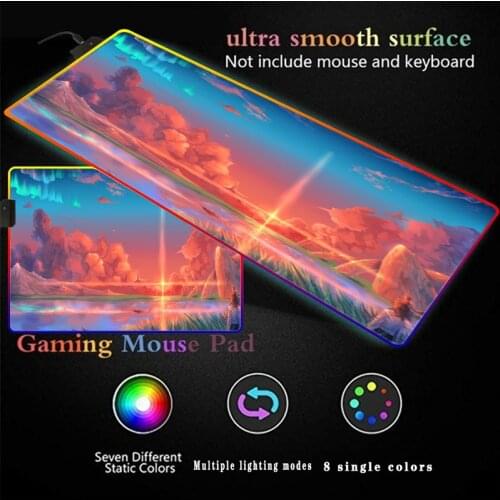 City View RGB Mouse Pad Unique Desktop Pad Gaming Mouse Pad Free Shipping LED Big Mouse Pad Keyboard Pad Non-slip High Quality