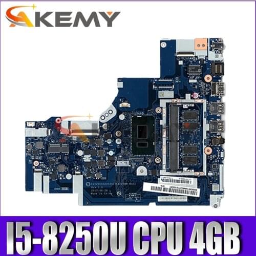 For Lenovo Ideapad 320-15IKB 320-17IKB Laptop Motherboard With I5-8250U CPU 4GB RAM DDR4 5B20P99234 NM-B451 DDR4 MB 100% Tested