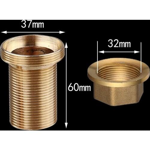 Copper kitchen sink hot and cold faucet accessories base fixed foot screw nut 30 plus filament