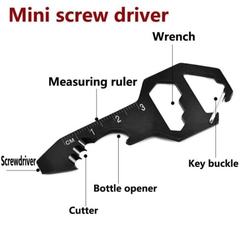 Multifunctional Portable Bottle Opener Portable Screwdriver Mini Hexagon Wrench Keychain Combination Tool Card