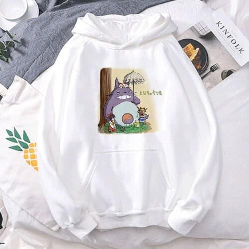 New Totoro Studio Ghibli Cute Anime Cartoon Hoodies Women Harajuku Kawaii Graphic Sweatshirt pullover Winter Warm Hoody Female