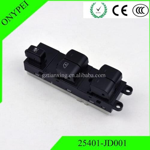 Lift Button Switch Front Left Electric Power Master Window Switch 25401-JD001 For Nissan Qashqai NEUF 25401 JD001 25401JD001