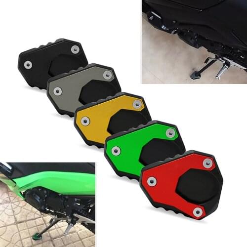 Motorcycle CNC ZX-25R Foot Side Stand Pad Plate Kickstand Enlarger Support Extension For KAWASAKI ZX25R ZX 25R 2019 2020 2021