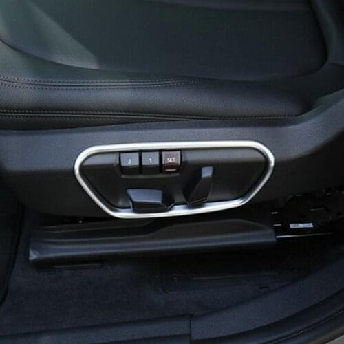 2PCS/SET Auto adjust seat panel button ABS decorative frame for BMW X1 X2 1 Series 2 Series Station Wagon 218i 2016-2019