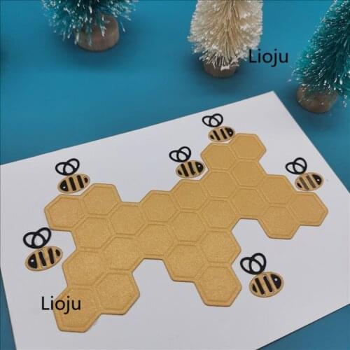 Scrapbooking bee honeycomb Metal Cutting Dies Decorative Scrapbooking Steel Craft Die Cut Embossing Paper Card Album Stencils
