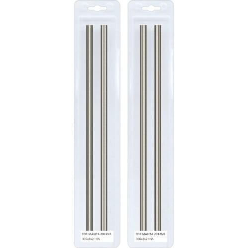 2 Pairs 305 x 8 x 2 mm Wood Thicknesser Blades 12" HSS Thickness Planer Knife for Makita 2012 2012NB & Home Owners NO. 793346-8