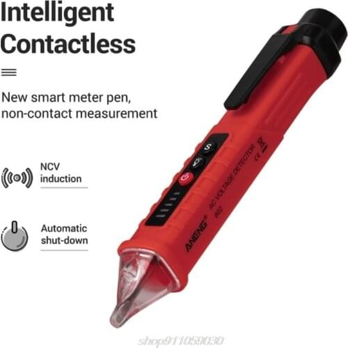 VD802 Non-contact AC Voltage Detector Tester Meter 12V-1000v Pen Style Electric Indicator LED Outlet Induction F05 21 Dropship