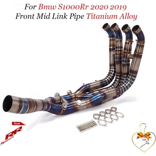 Motorcycle exhaust complete titanium alloy exhaust system for bmw s1000rr 2020 2019 front and middle muffler Escape Moto
