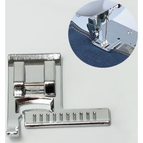 1pcs Metal Precision Scale Presser Foot for Sewing Machine Creative Useful Sewing Foot with Ruler Singer Sewing Machine Supplies